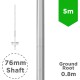 5m Aluminium Conical Lamp Post / Lighting Column - Machine Brushed Aluminium Street Lamp Post Root Mounted 5 Metre (5m Above Ground)
