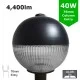 LED Globe Post Top Lantern - IP65/IK08 Car Park / Street Light Luminaire 40W - 3-8m Column Street Lighting Fixture LED Globe Post Top Lantern - IP65/IK08 Car Park / Street Light Luminaire 40W - 3-8m Column Street Lighting Fixture