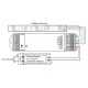 RGBW LED Wall Plate Controller Dimmer Switch T24 LED 4 zone12/24V - Battery Operated Remote Controller - up to 30m range 4 Zone