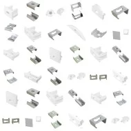 LED Profile Aluminium Channel Extrusion Spare End Caps / Mounting Clips