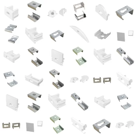 LED Profile Aluminium Channel Extrusion Spare End Caps / Mounting Clips LED Profile Aluminium Channel Extrusion Spare End Caps / Mounting Clips