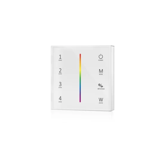 RGBW LED Wall Plate Controller Dimmer Switch T24 LED 4 zone12/24V - Battery Operated Remote Controller - up to 30m range 4 Zone RGBW LED Wall Plate Controller Dimmer Switch T24 LED 4 zone12/24V - Battery Operated Remote Controller - up to 30m range 4 Zone