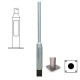 3m Flange Plated Lighting Column (Bolt Down) - Street Lamp Post Galvanised Steel (76mm Shaft/140mm Base)