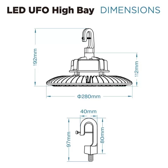 LED Eco High Bay Light 150W Low Bay (2nd Gen) - Warehouse Industrial UFO Fitting - 250W MHL Replacement Flicker Free LED Eco High Bay Light 150W Low Bay (2nd Gen) - Warehouse Industrial UFO Fitting - 250W MHL Replacement Flicker Free