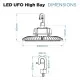 LED Eco High Bay Light 150W Low Bay (2nd Gen) - Warehouse Industrial UFO Fitting - 250W MHL Replacement Flicker Free LED Eco High Bay Light 150W Low Bay (2nd Gen) - Warehouse Industrial UFO Fitting - 250W MHL Replacement Flicker Free