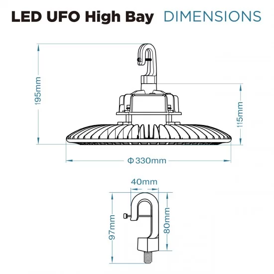 LED Eco High Bay Light 250W Low Bay (2nd Gen) - Warehouse Industrial UFO Fitting - 400W MHL Replacement Flicker Free LED Eco High Bay Light 250W Low Bay (2nd Gen) - Warehouse Industrial UFO Fitting - 400W MHL Replacement Flicker Free