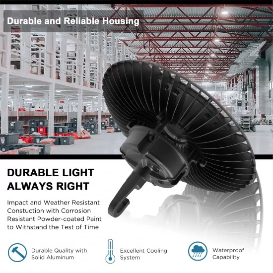 LED Eco High Bay Light 250W Low Bay (2nd Gen) - Warehouse Industrial UFO Fitting - 400W MHL Replacement Flicker Free LED Eco High Bay Light 250W Low Bay (2nd Gen) - Warehouse Industrial UFO Fitting - 400W MHL Replacement Flicker Free