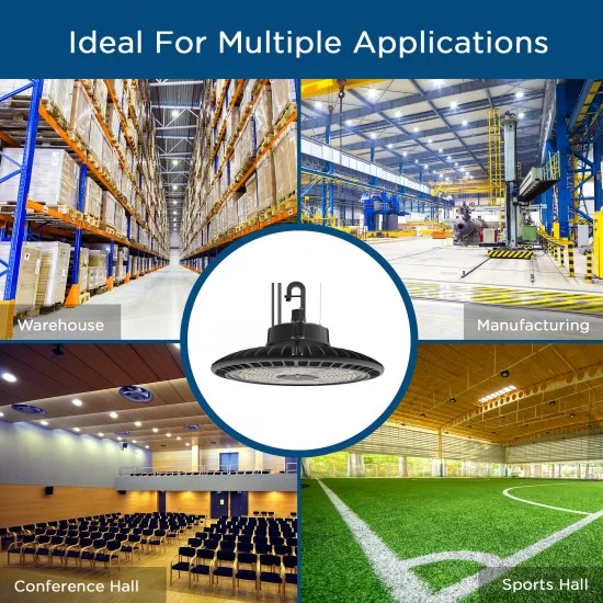 LED Eco High Bay Light 250W Low Bay (2nd Gen) - Warehouse Industrial UFO Fitting - 400W MHL Replacement Flicker Free LED Eco High Bay Light 250W Low Bay (2nd Gen) - Warehouse Industrial UFO Fitting - 400W MHL Replacement Flicker Free
