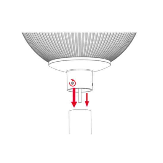 LED Post Top Lantern - 360 Degree Car Park / Street Light Luminaire 50W - 3-7m Column Street Lighting Fixture 76mm Entry