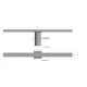 3-way Triple Flood Light Bracket for Lamp Post/Lighting Column -  T-Bar for 76mm Lighting Pole