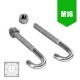M16 Foundation Anchor Bolts - Holding Down Bolts 480mm for Flange Plated Column (3-6m / 140mm Base)