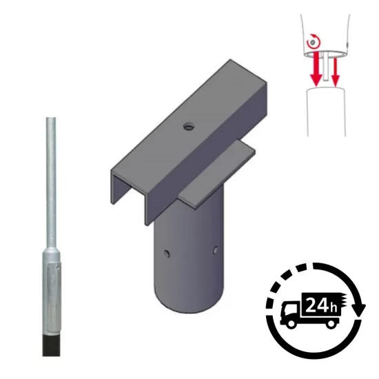 Single Flood Light Bracket for Lamp Post - Single T-Bar for 76mm Lighting Pole Single Flood Light Bracket for Lamp Post - Single T-Bar for 76mm Lighting Pole