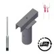 Single Flood Light Bracket for Lamp Post - Single T-Bar for 76mm Lighting Pole Single Flood Light Bracket for Lamp Post - Single T-Bar for 76mm Lighting Pole