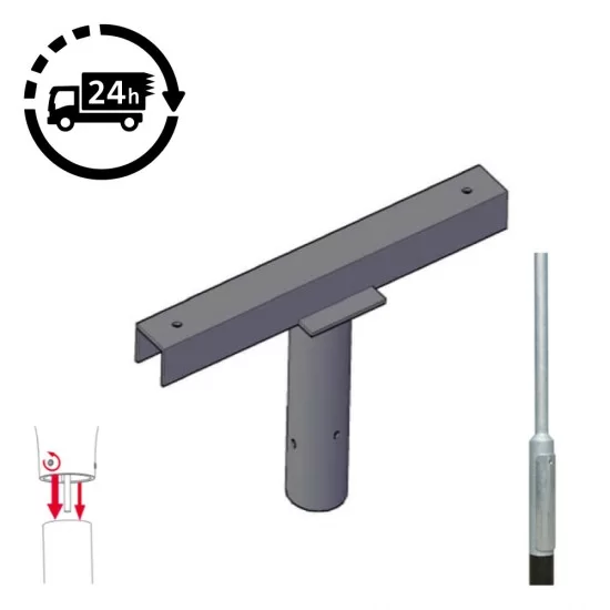 Twin / Double Flood Light Bracket for Lamp Post/Lighting Column - T-Bar for 76mm Lighting Pole Twin / Double Flood Light Bracket for Lamp Post/Lighting Column - T-Bar for 76mm Lighting Pole