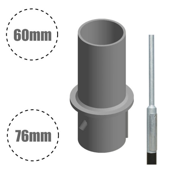 Internal Reducer for Lighting Column / Lamp Post - 76mm column to 60mm (Internal)