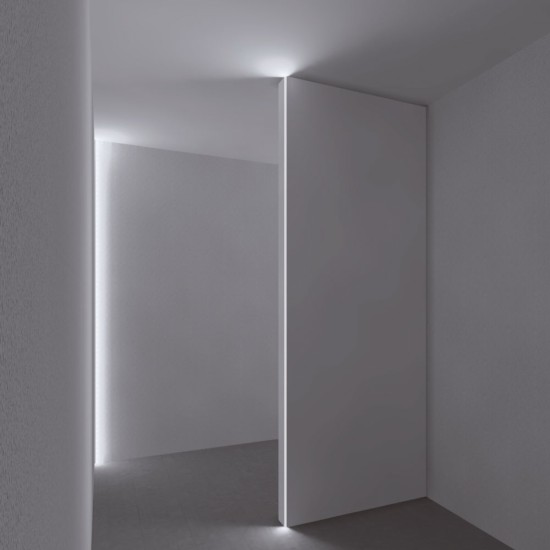 LED Profile Recessed Tile Edge for LED Strip - Aluminium LED Channel c/w  Clip-in Diffuser + End Caps 