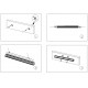 Wall Mount Cove Pelmet Perimeter LED Profile for LED Strip - Wall Mount Aluminium LED Channel c/w Clip-in Diffuser + End Caps + Mounting Clips 