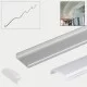 LED Profile Bendable Curved for LED Strip - Surface Mount Aluminium LED Channel c/w  Diffuser + End Caps + Mounting Clips 