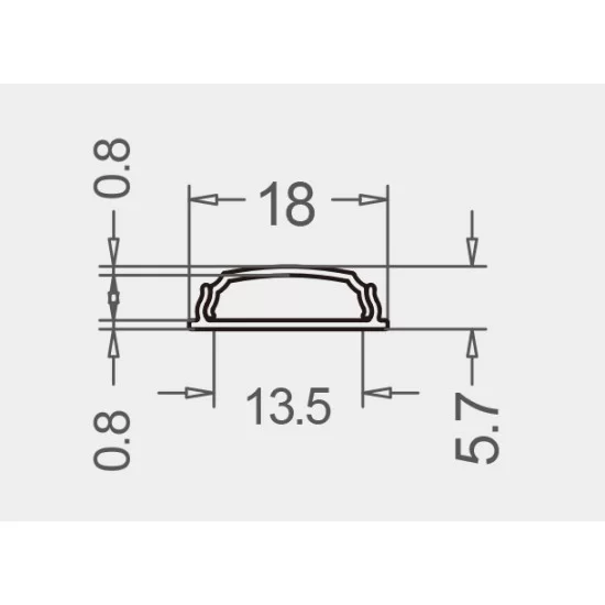 LED Profile Bendable Curved for LED Strip - Surface Mount Aluminium LED Channel c/w  Diffuser + End Caps + Mounting Clips 