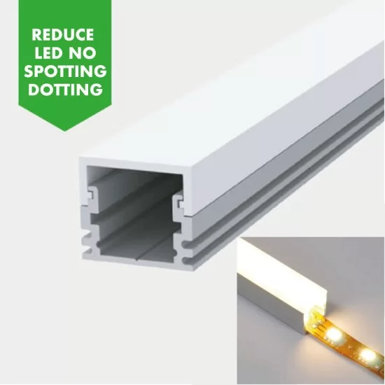 Reduce / No Spotting / Dotting LED Strip / Tape Diffuse Diffuser LED Aluminium Profile / Channel / Extrusion Reduce / No Spotting / Dotting LED Strip / Tape Diffuse Diffuser LED Aluminium Profile / Channel / Extrusion