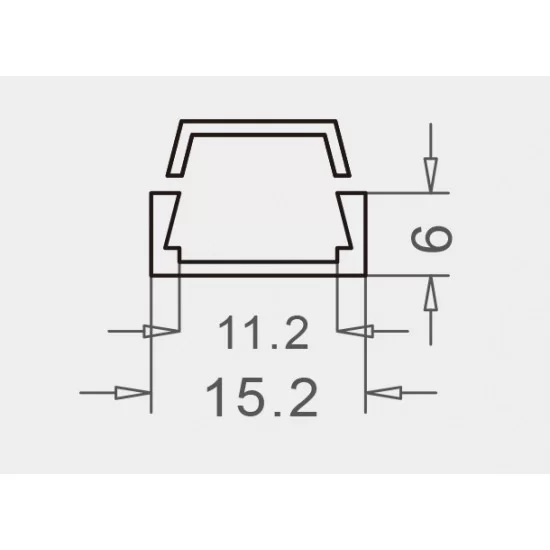 LED Channel - SLIM / Aluminium Profile for LED Strip series - 1m/2m/2.5m length c/w LED Strip Diffuser