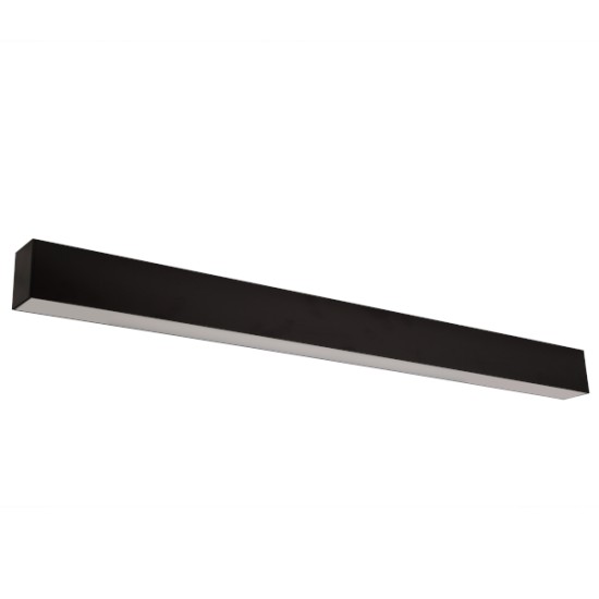 Suspended Linear LED Direct Indirect Light 1200mm/4ft - RAL Black (4,900lm) 52W Flicker Free