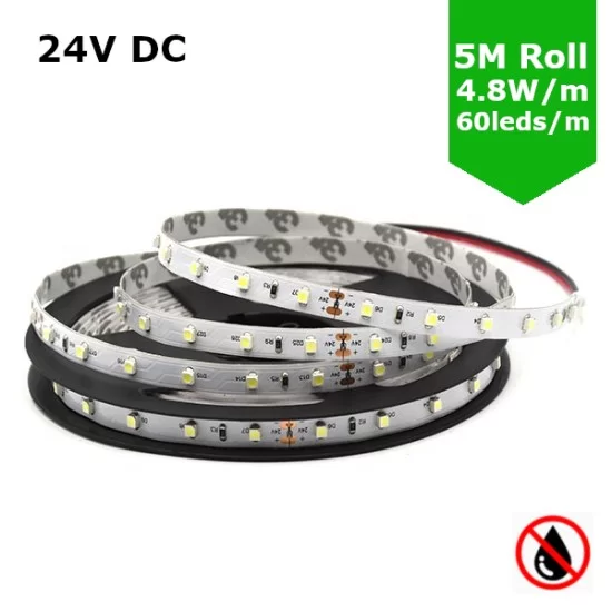 SMD3528 24V Flexible LED Strip - 5m 4.8W/m (60 LED/m) - Single colour IP21 SMD3528 24V Flexible LED Strip - 5m 4.8W/m (60 LED/m) - Single colour IP21