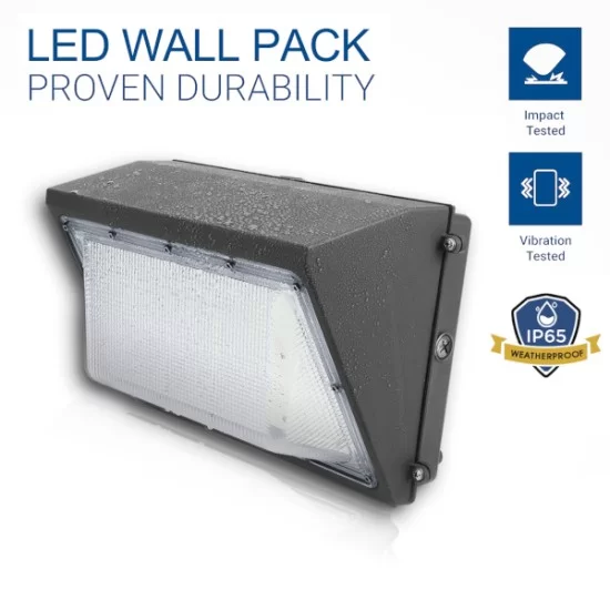 LED Wallpack - 40W 4,800lm - Die-cast aluminium Body with 5mm Glass - Replacement for 70W MHL Metal Halide Replacements Flicker Free