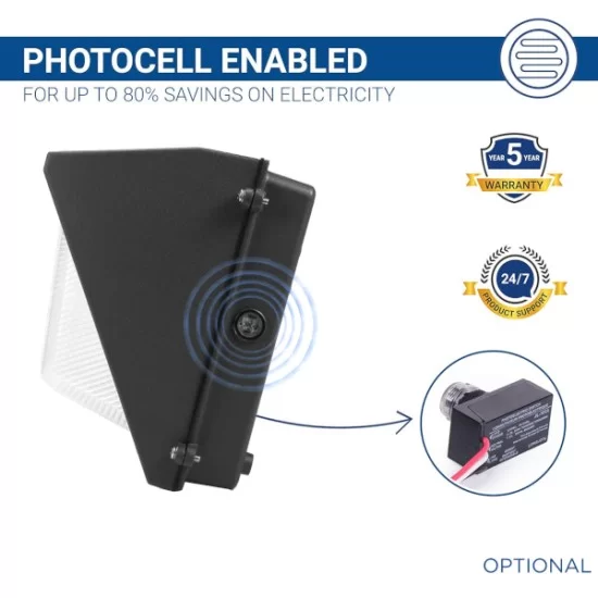 LED Wallpack - 40W 4,800lm - Die-cast aluminium Body with 5mm Glass - Replacement for 70W MHL Metal Halide Replacements Flicker Free