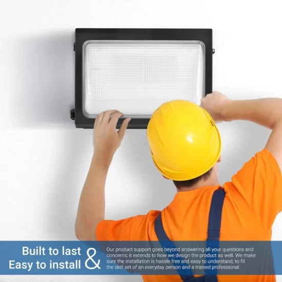LED Wallpack - 40W 4,800lm - Die-cast aluminium Body with 5mm Glass - Replacement for 70W MHL Metal Halide Replacements Flicker Free